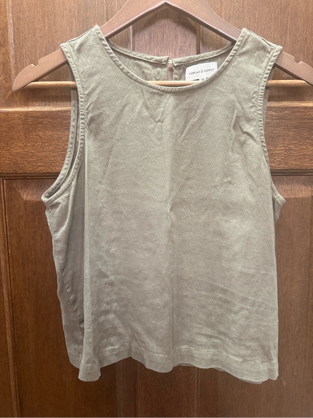Thread & Supply Relaxed Crewneck Tank Top in Sage Green
